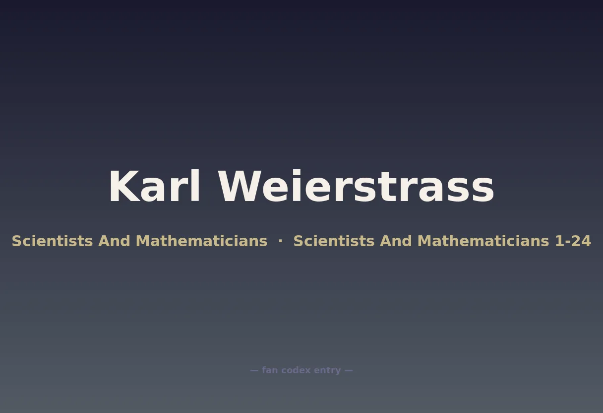 Karl Weierstrass