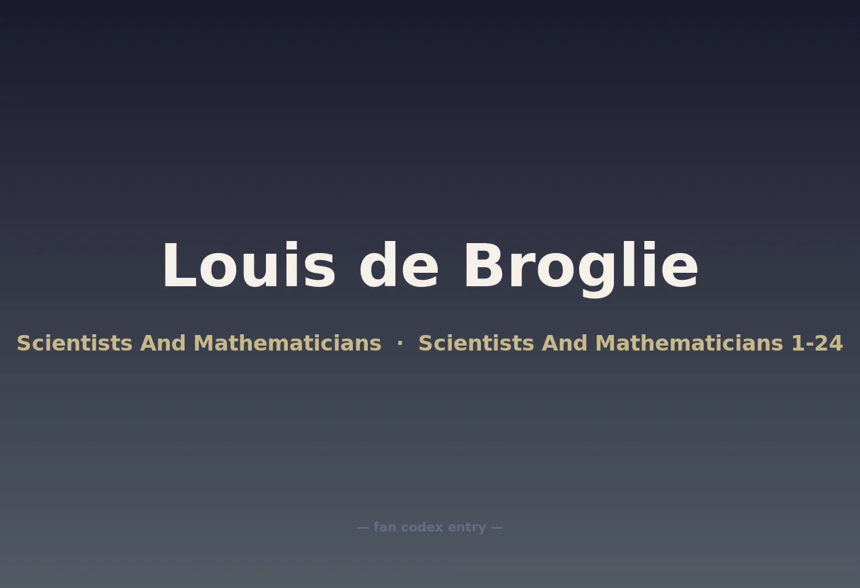 Louis de Broglie