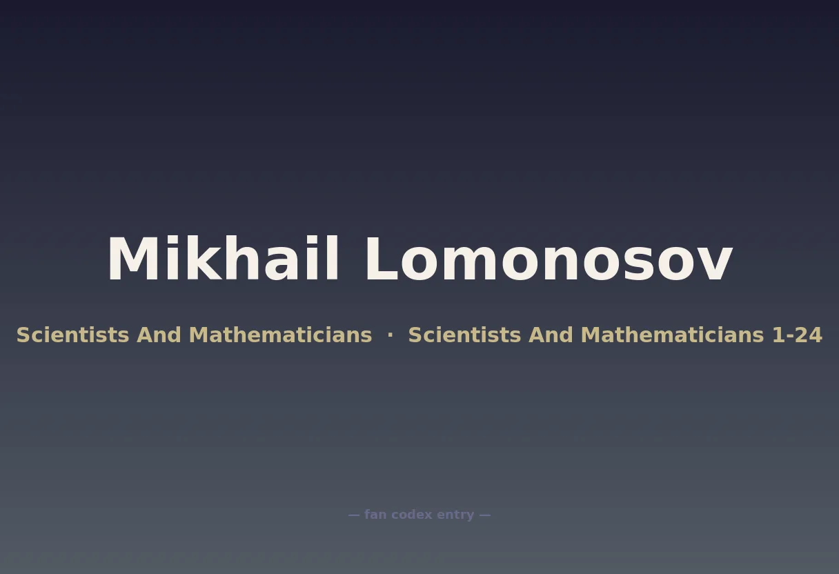 Mikhail Lomonosov