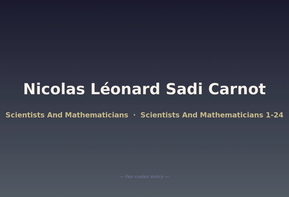 Nicolas Léonard Sadi Carnot