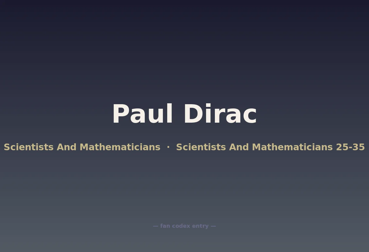 Paul Dirac
