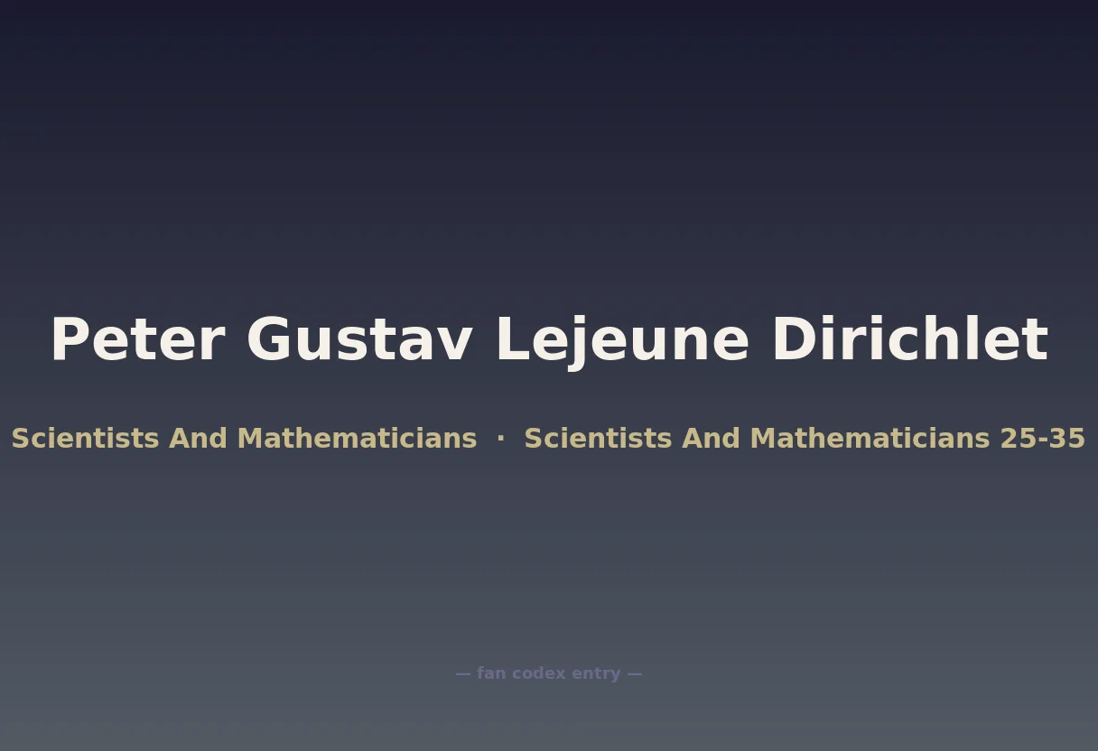 Peter Gustav Lejeune Dirichlet