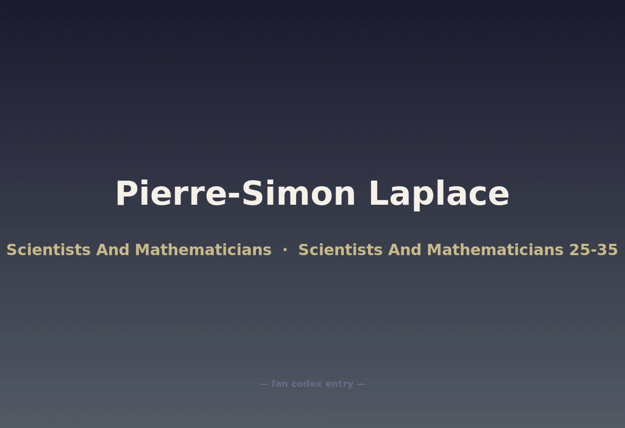 Pierre-Simon Laplace